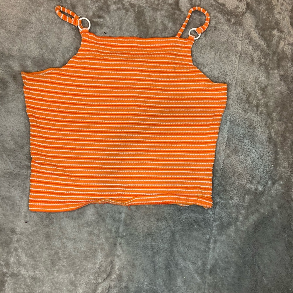 Orange crop top
